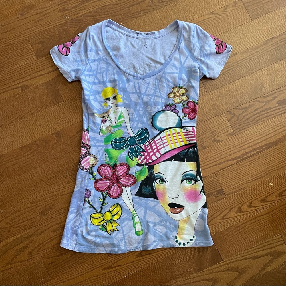 Crystal Rock Tshirt Pastel Y2K
